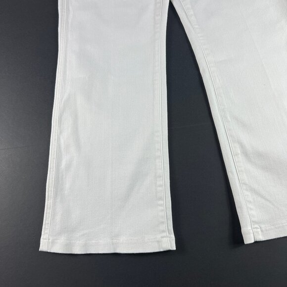 Spanx Jeans Women's Extra Large Pull On Kick Flare High Rise White Stretch Denim - Picture 4 of 16